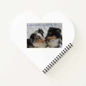 Carnet Adorable chiot et chaton Kiss Paint Splatter (Dos)