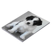 Carnet adorable Chiot noir et blanc (Côté gauche)