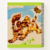 Carnet adorable cocker spaniel chiot sur la course (Dos)