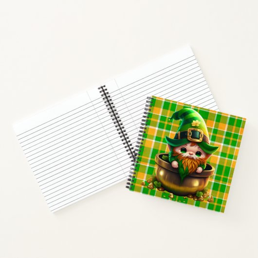 CARNET ADORABLE CUTE SMILIING IRLANDAIS LEPRECHAUN (Intérieur)