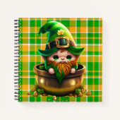 CARNET ADORABLE CUTE SMILIING IRLANDAIS LEPRECHAUN (Devant)