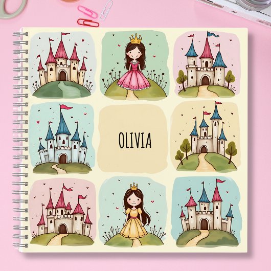 Carnet Adorable Fairy Tale Castle & Princess Doodles