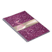 Carnet Adorable Flamant rose Rose Cute Sur Glitterie (Côté Droit)