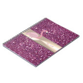 Carnet Adorable Flamant rose Rose Cute Sur Glitterie (Côté gauche)