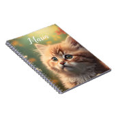 Carnet Adorable Fluffy Ginger Kitten, personnalisable (Côté Droit)