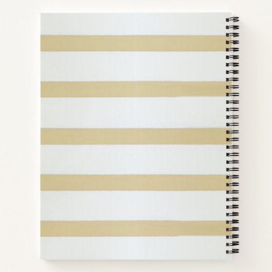 Carnet Adorable Gold Parties scintillant Coeurs Stripes-J (Dos)