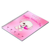 Carnet Adorable Heureuse Sainte-Valentin maltais chiot (Côté gauche)