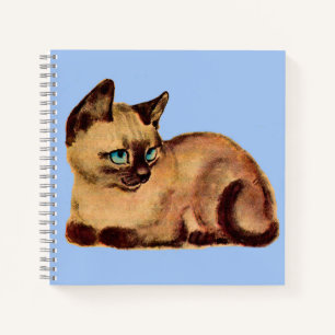 Carnet adorable imprimé chaton siamois