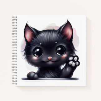 Carnet Adorable Kawaii Chat noir
