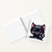 Carnet Adorable Kawaii Chat noir (Intérieur)