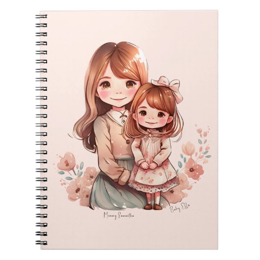 Carnet Adorable maman et fille Bond (Devant)