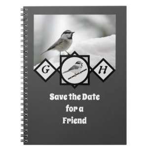 Carnet Adorable Monogramme de poulet de montagne