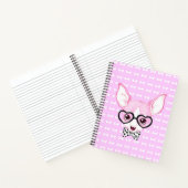 Carnet Adorable Nerdy Puppy Pink Notebook par Mei Yu (Intérieur)