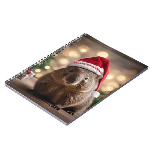 Carnet adorable Noël Wombat, (Côté gauche)