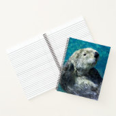 Carnet Adorable Otter de mer Mignonne Eau Bleue (Intérieur)