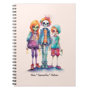 Carnet Adorable Pastel Zombie Trio - Joli Halloween