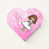 Carnet Adorable Première sainte communion rousse cheveux  (Dos)