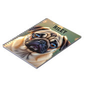 Carnet Adorable Pug Close up | Cute Dog Personalized (Côté gauche)
