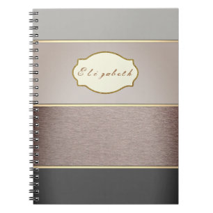 Carnet adorable rayé, coloré -Personnalisé