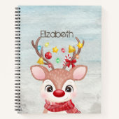 Carnet Adorable renne de Noël (Devant)