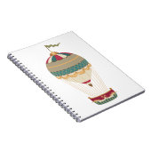 Carnet Adorable Steampunk Hot Air Balloon avec drapeau (Côté Droit)