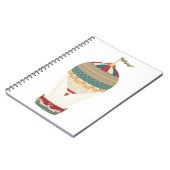 Carnet Adorable Steampunk Hot Air Balloon avec drapeau (Côté gauche)