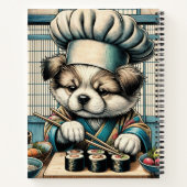 Carnet Adorable Sushi Chef Chiot (Dos)
