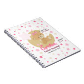 Carnet Adorable Teddy Bear Baby Girl Stats de naissance (Côté Droit)