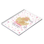 Carnet Adorable Teddy Bear Baby Girl Stats de naissance (Côté gauche)
