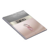 Carnet Adorables flamants roses fleur (Côté Droit)