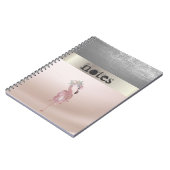 Carnet Adorables flamants roses fleur (Côté gauche)
