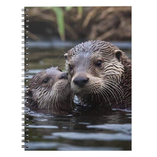 Carnet **"Adrift in Love : Mummy and Baby Otter"** (Devant)