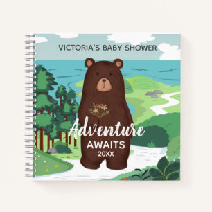 Carnet Adventure Attend le Baby shower paysager de l'ours