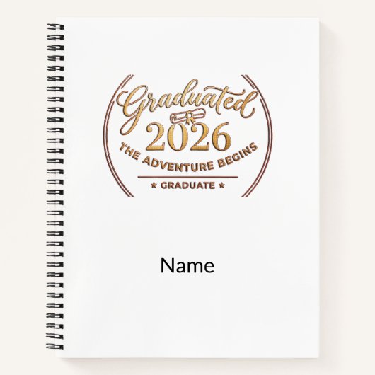 Carnet Adventure Begins Graduation Notebook / Cuaderno (Devant)