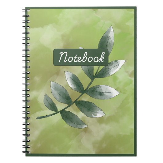 Carnet  Aesthetic Greenery Spiral Photo Notebook (Devant)