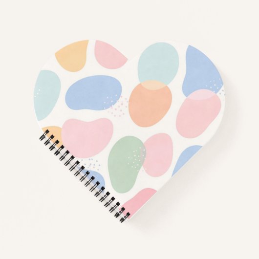 Carnet Aesthetic Pastel Abstract Shapes Spiral Notebook  (Devant)