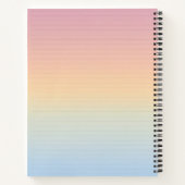 Carnet Aesthetic Pastel Ombre Lines Personalized Notebook (Dos)