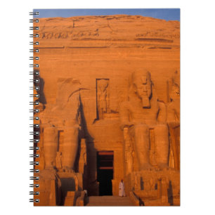 Carnet AF, Égypte, Abu Simbel. Façade au coucher du solei