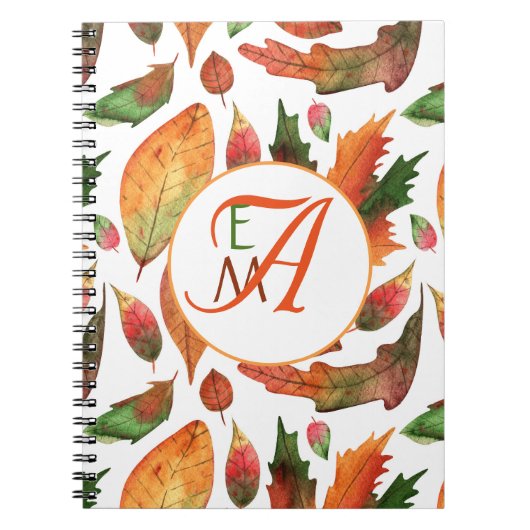 Carnet Affaire Orange Green Decor (Devant)