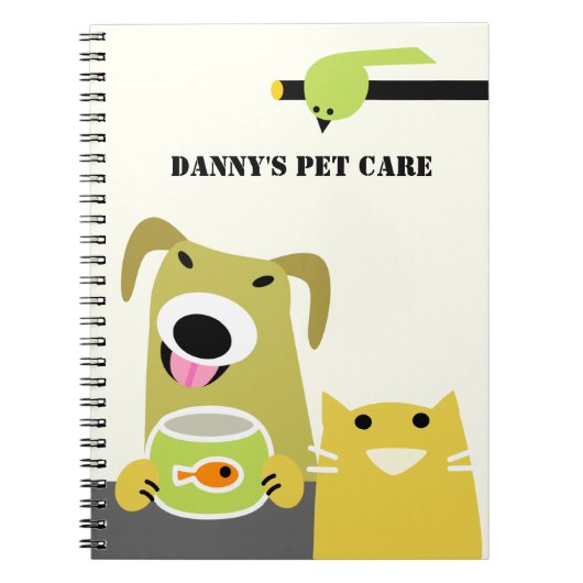 Carnet Affaires se reposantes d'animal familier (Devant)