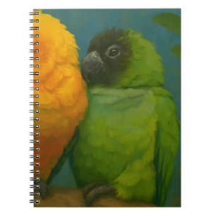 Carnet Affection tropicale - Perroquets dans la lumière f
