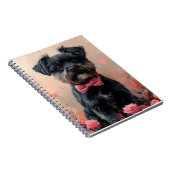 Carnet Affenpinscher avec des roses - Saint-Valentin (Côté Droit)