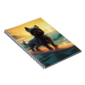 Carnet Affenpinscher Beach Surf Peinture (Côté Droit)