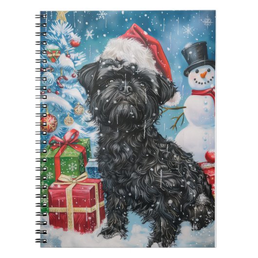 Carnet Affenpinscher Winter Wonderland Christmas Joie (Devant)