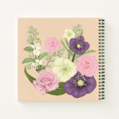 Carnet Affichage floral pastel (Dos)