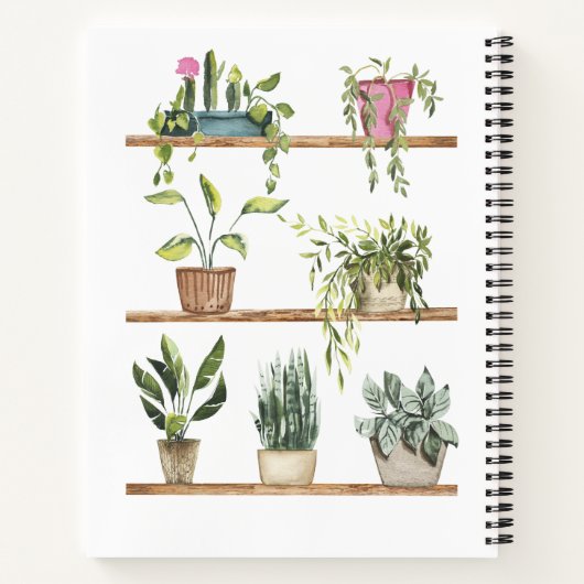 Carnet Affichage plante pointé (Dos)