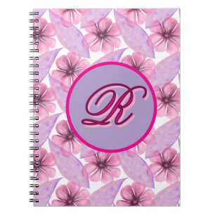 Carnet Affiche à motif floral personnalisé à l'aquarelle