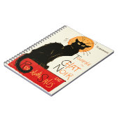 Carnet Affiche Classique Chat Noir de Steinlen en Noir (Côté gauche)