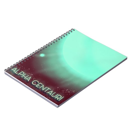 Carnet Affiche d'art spatial Alpha Centauri (Côté gauche)