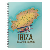 Carnet Affiche de carte des îles Baléares Ibiza (Devant)